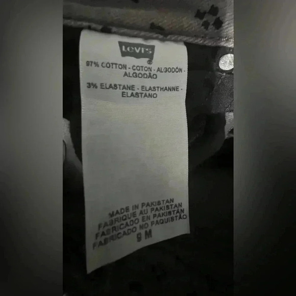 LEVI STRAUSS Geometric Print Jean Leggings. Size 9 - Picture 7 of 7